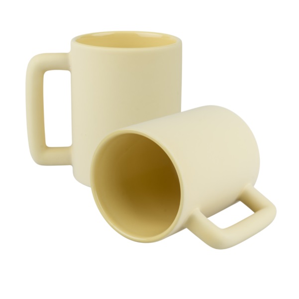 Kubek do sublimacji - kolorowy, matowy duży z prostokątnym uchem